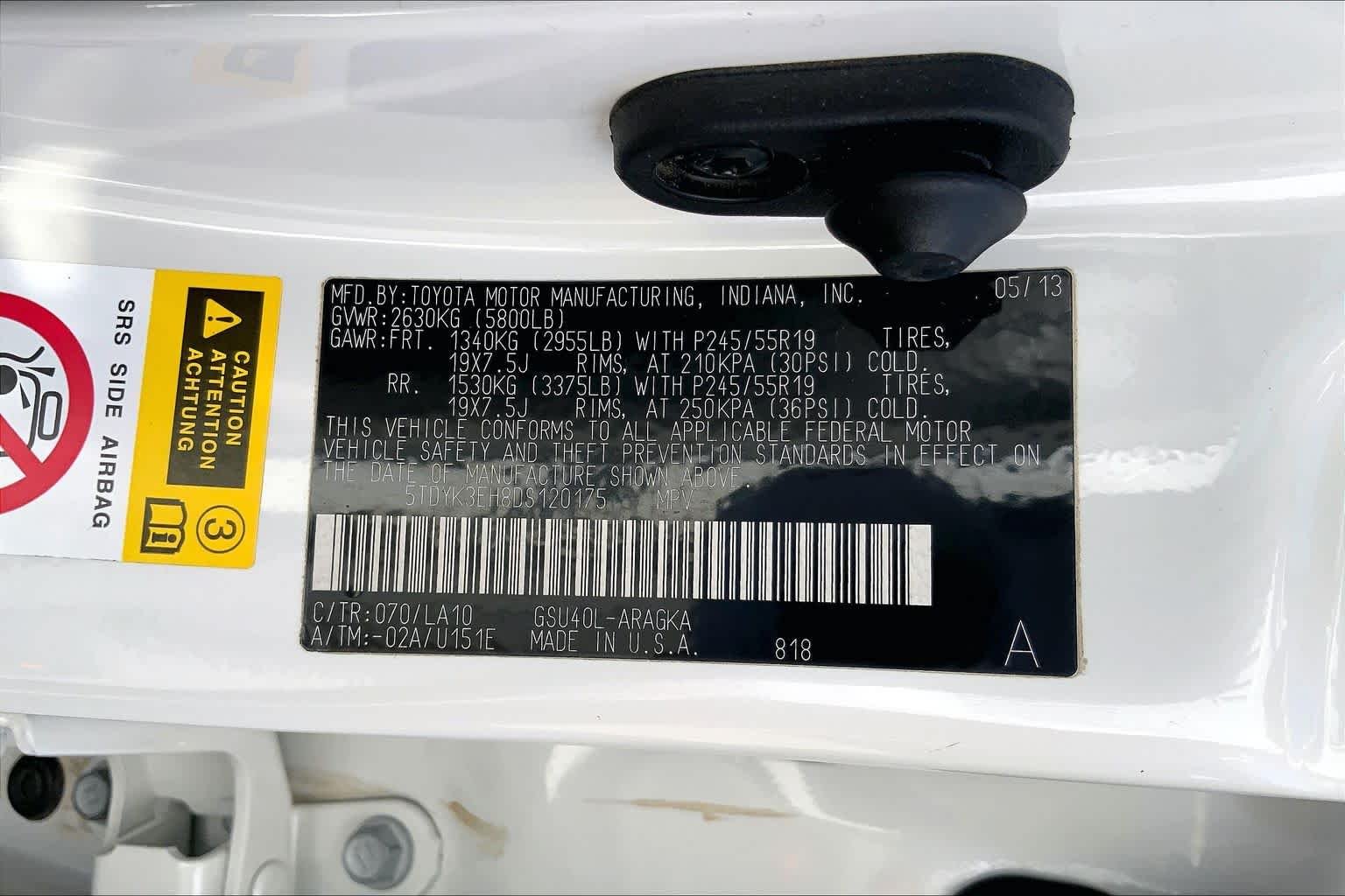 Used 2013 Blizzard Pearl Toyota Limited image 37