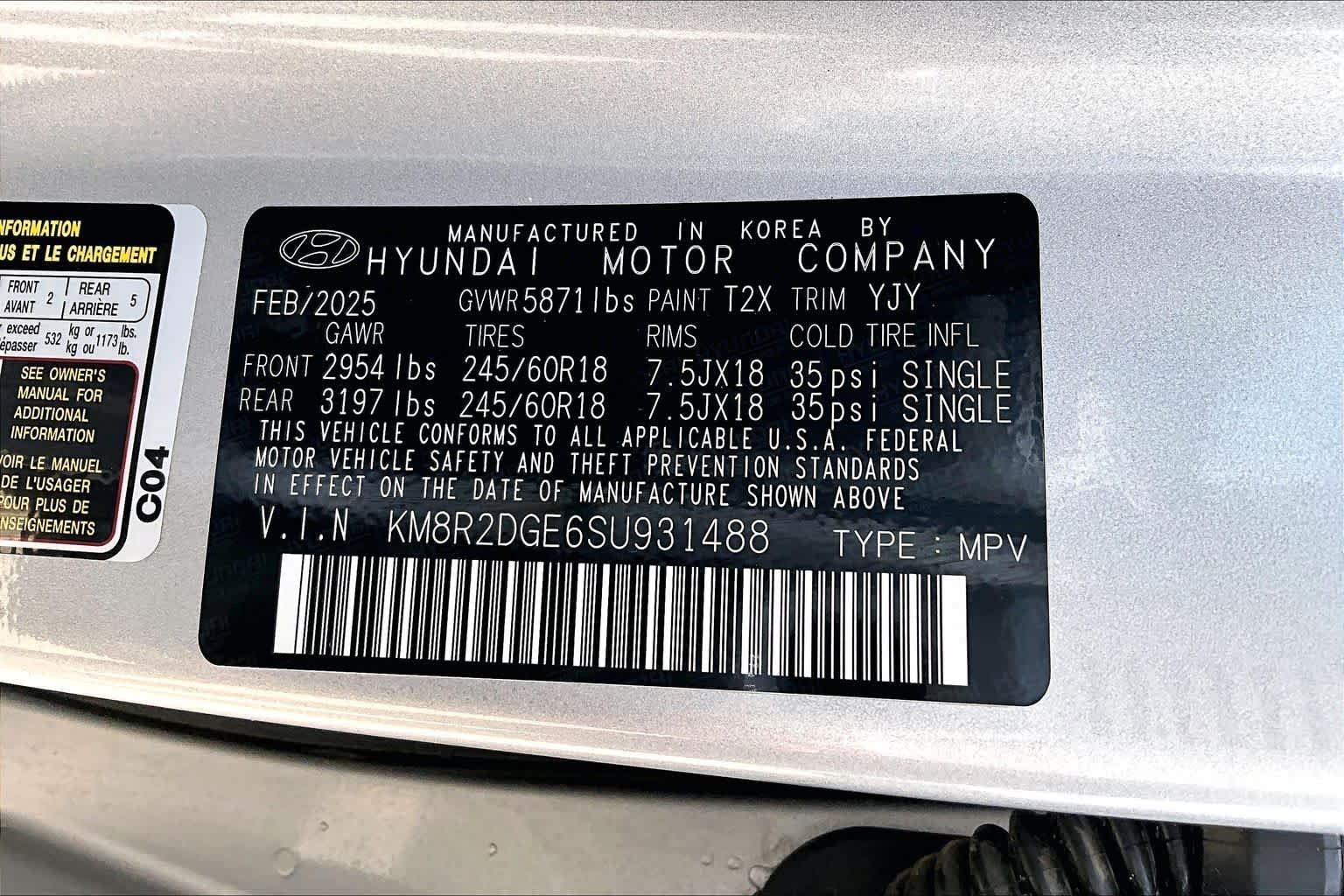 Used 2025 Typhoon Silver Hyundai SEL image 37