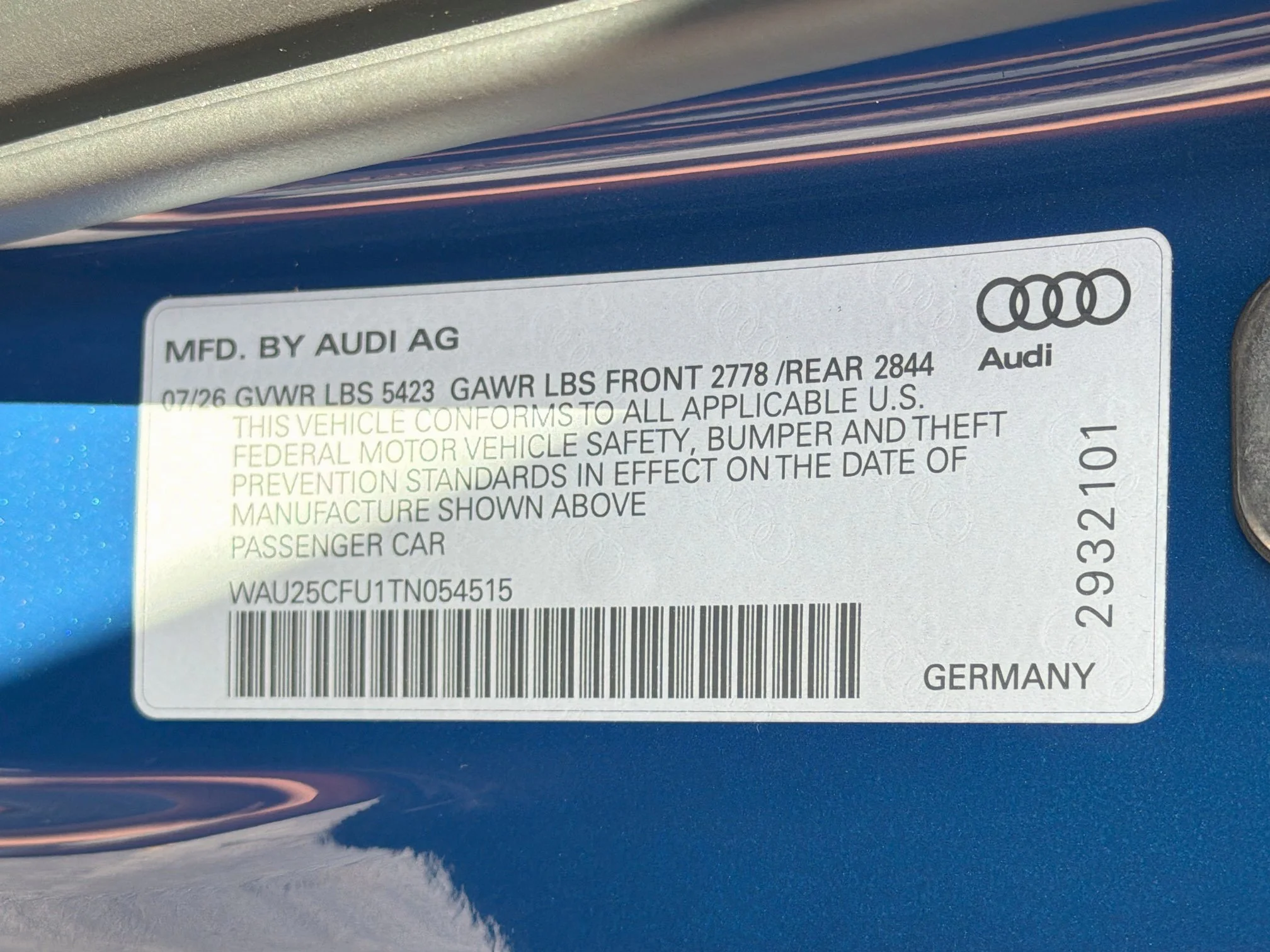 New 2026 Ascari Blue Metallic Audi Premium Plus image 42