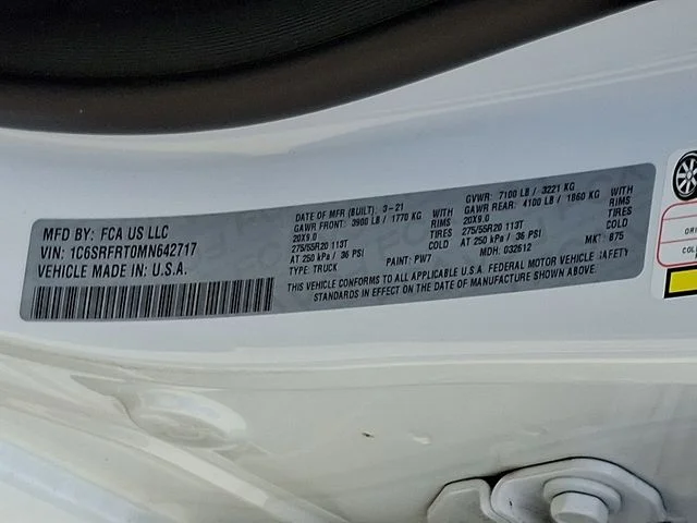 Used 2021 White Ram Laramie image 28