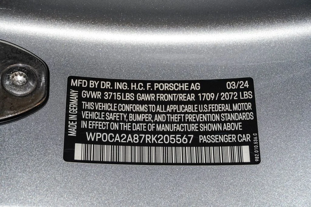 Used 2024 GT Silver Metallic Porsche Base image 36