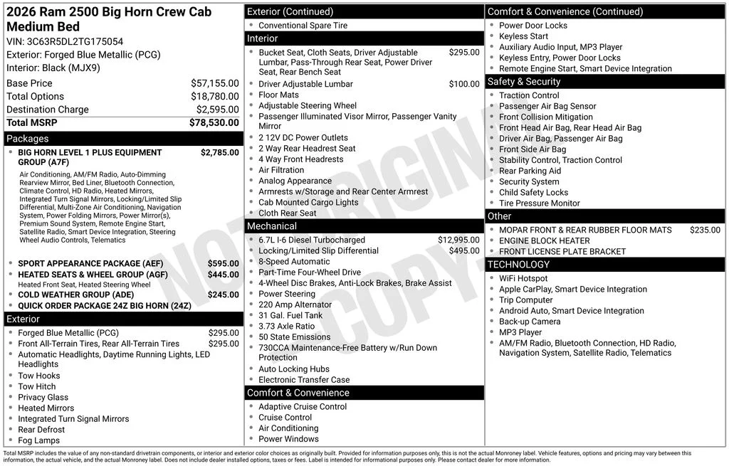 2026 RAM 2500 Big Horn - Photo 6