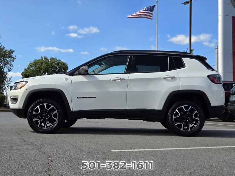 Used 2021 White Clearcoat JEEP TRAILHAWK 4X4 image 2