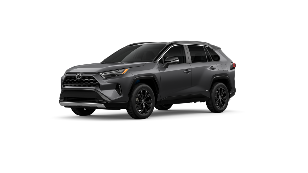 New 2025 Magnetic Gray Metallic with Midnight Black Metallic roof Toyota Hybrid XSE image 2