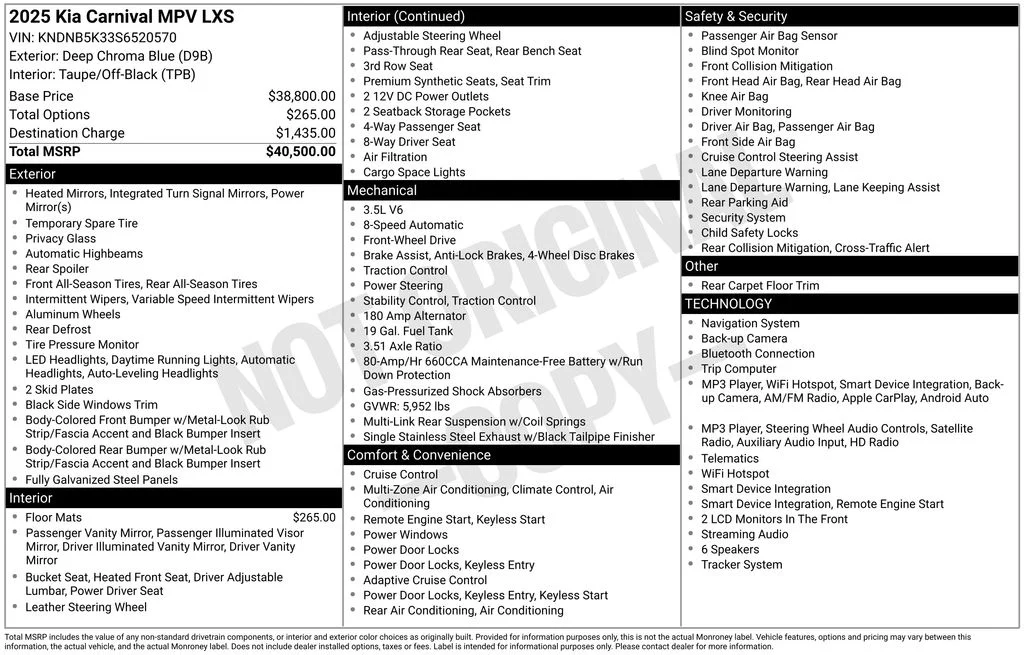 Used 2025 Blue Kia LXS image 4