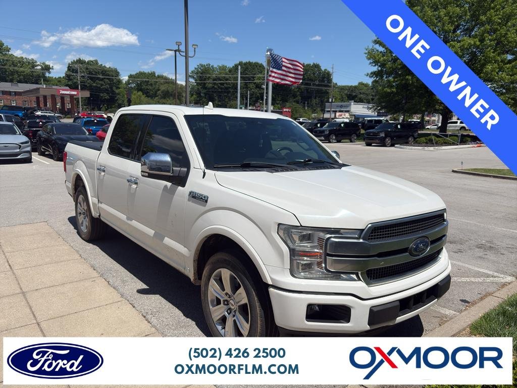 Used 2020 Star White Metallic Tri-Coat Ford Platinum image 1