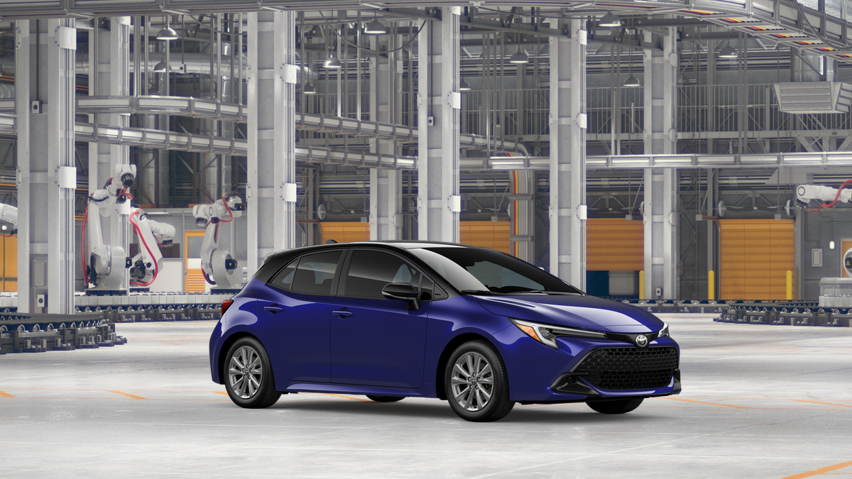 New 2026 Blue Crush Metallic with Midnight Black Metallic roof Toyota SE image 14