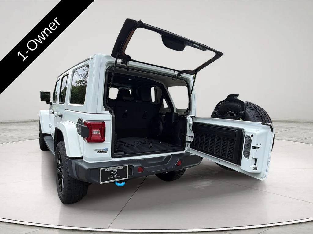 Used 2023 Bright White Clearcoat Jeep Sahara 4xe image 49