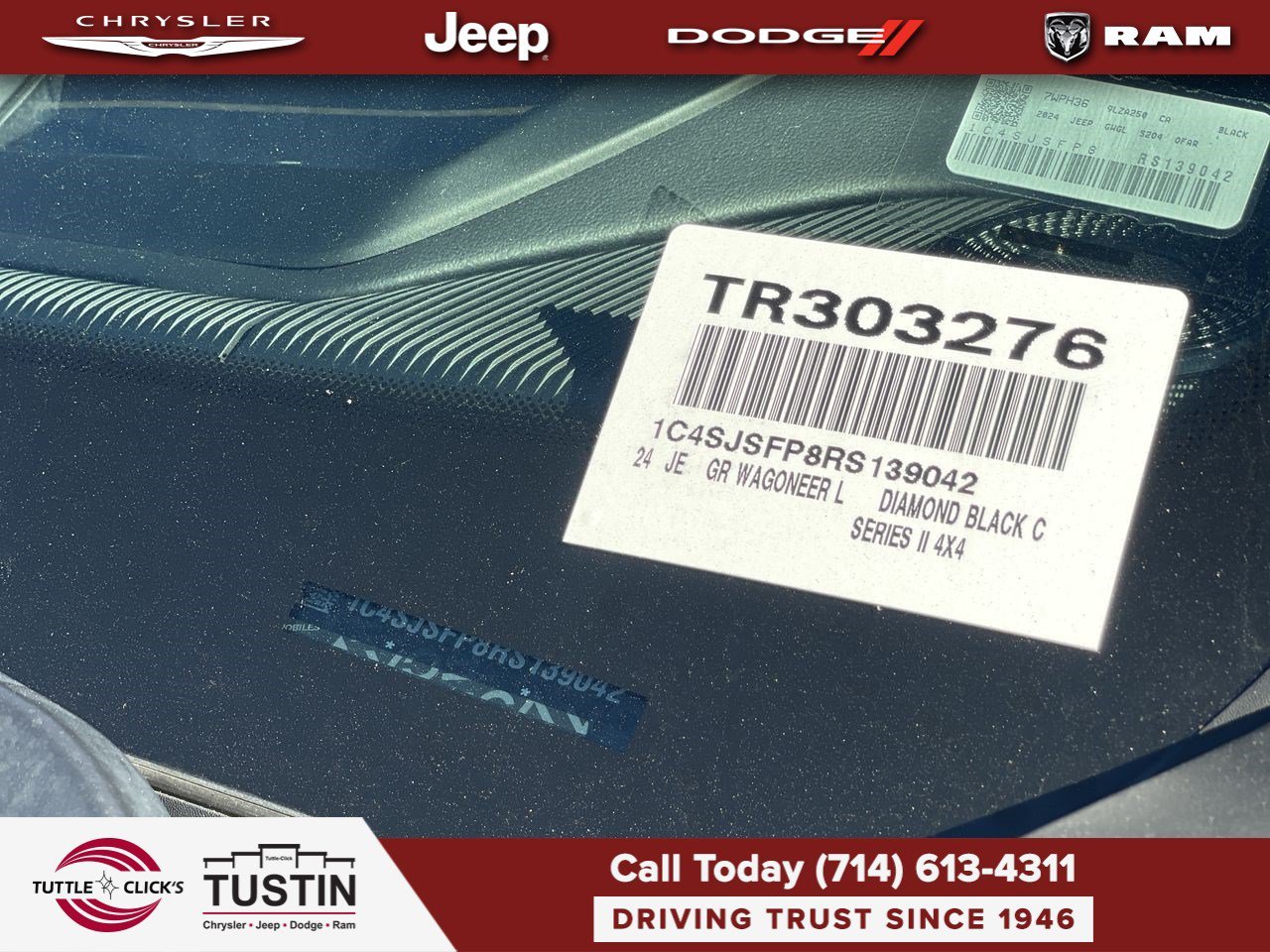Used 2024 Diamond Black Crystal Pearlcoat Jeep Series II image 42