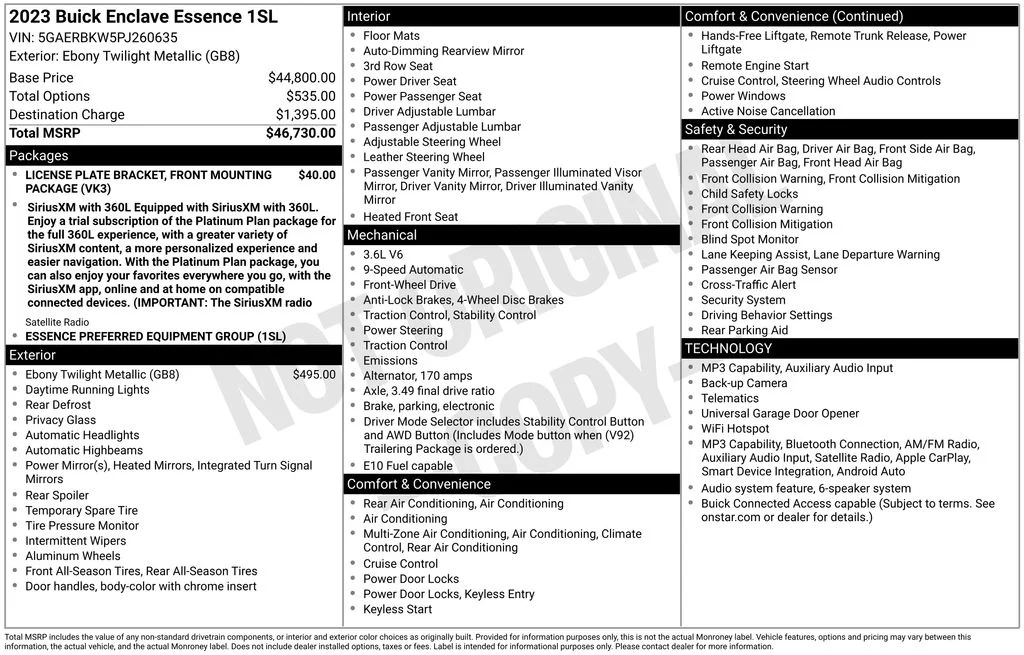 Used 2023 Black Buick Essence image 17