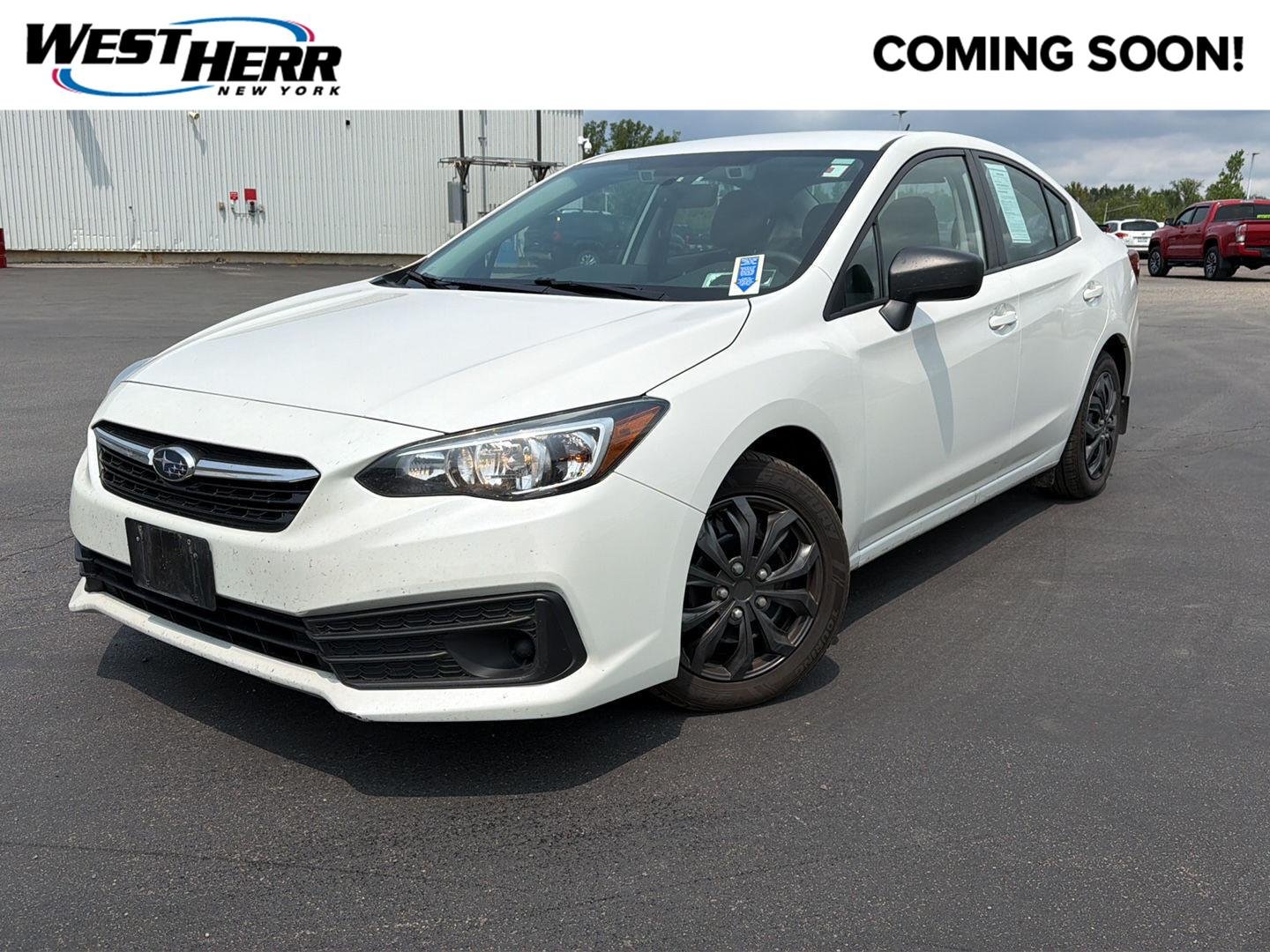 Used 2021 Crystal White Pearl Subaru Base image 1