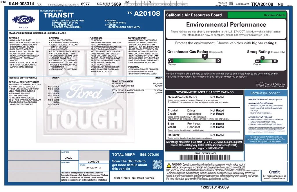 New 2026 Oxford White Ford Base image 7