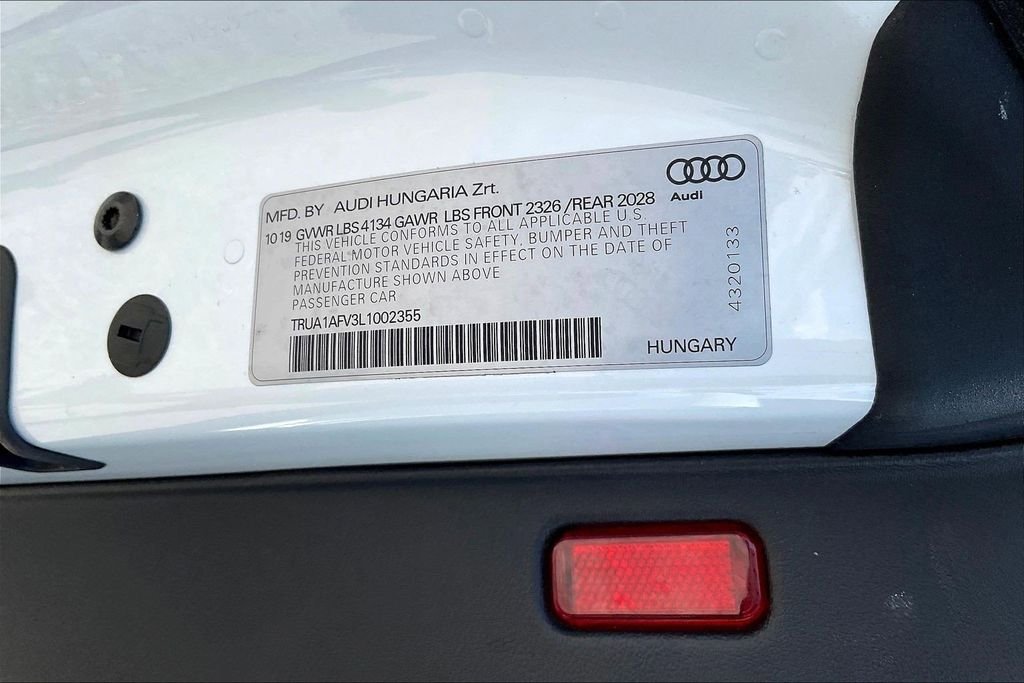 Used 2020 Glacier White Metallic Audi 2.0T image 10