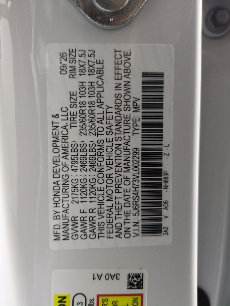 New 2027 Platinum White Pearl Honda EX-L image 32