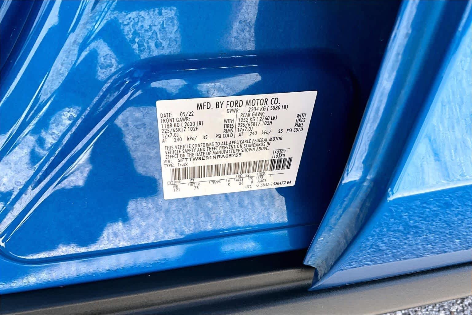 Used 2022 Velocity Blue Ford XLT image 35