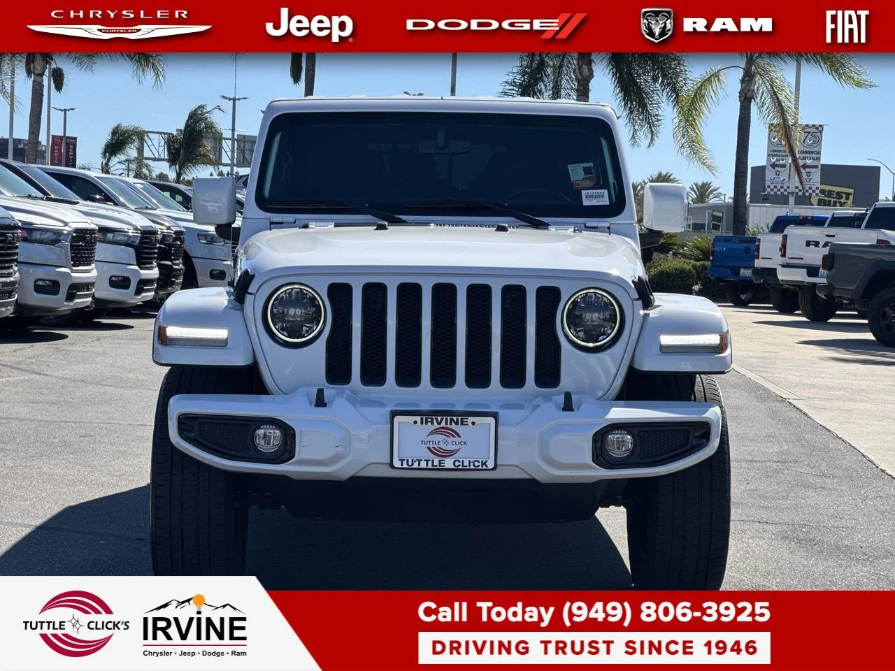 Used 2023 Bright White Clearcoat Jeep High Altitude image 11