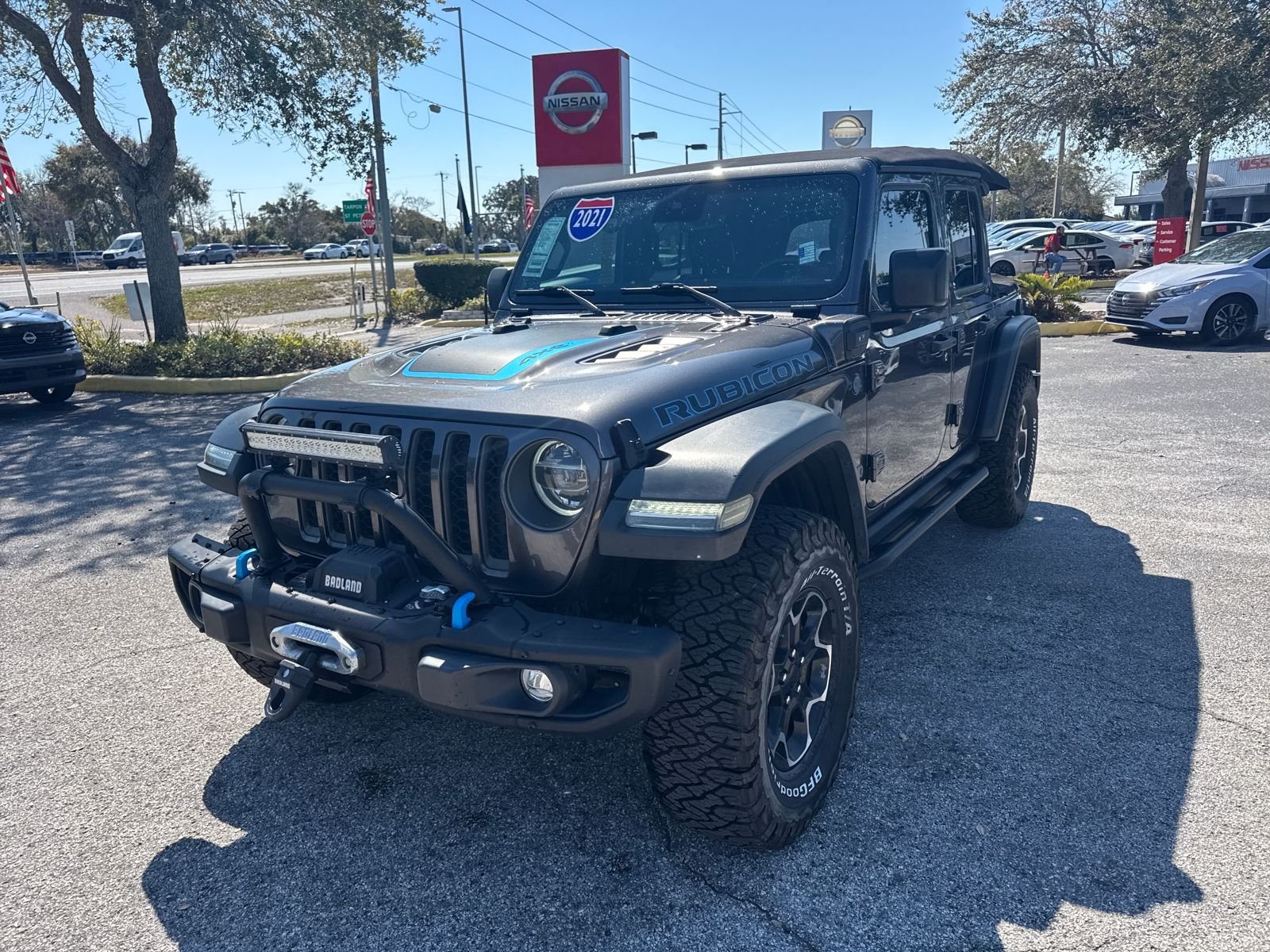 Used 2021 Jeep Wrangler Unlimited Rubicon 4XE with VIN 1C4JJXR62MW660478 for sale in New Port Richey, FL