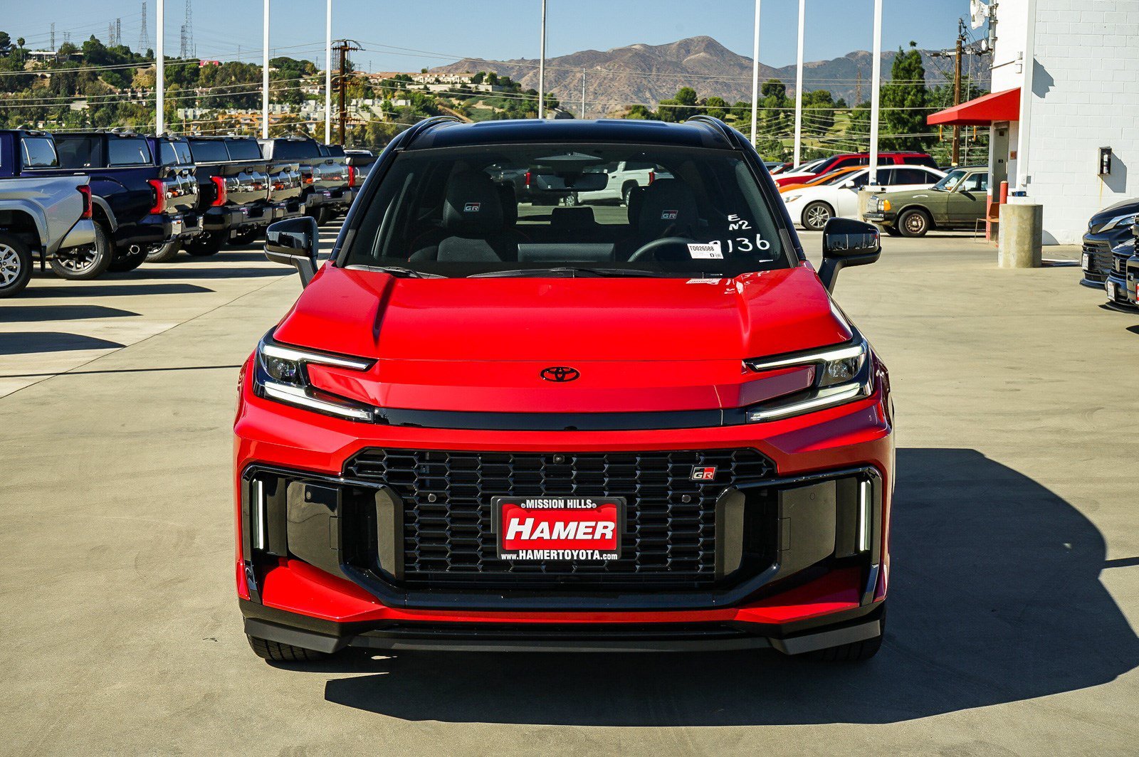 New 2026 Supersonic Red with Midnight Black Metallic roof Toyota GR SPORT image 2