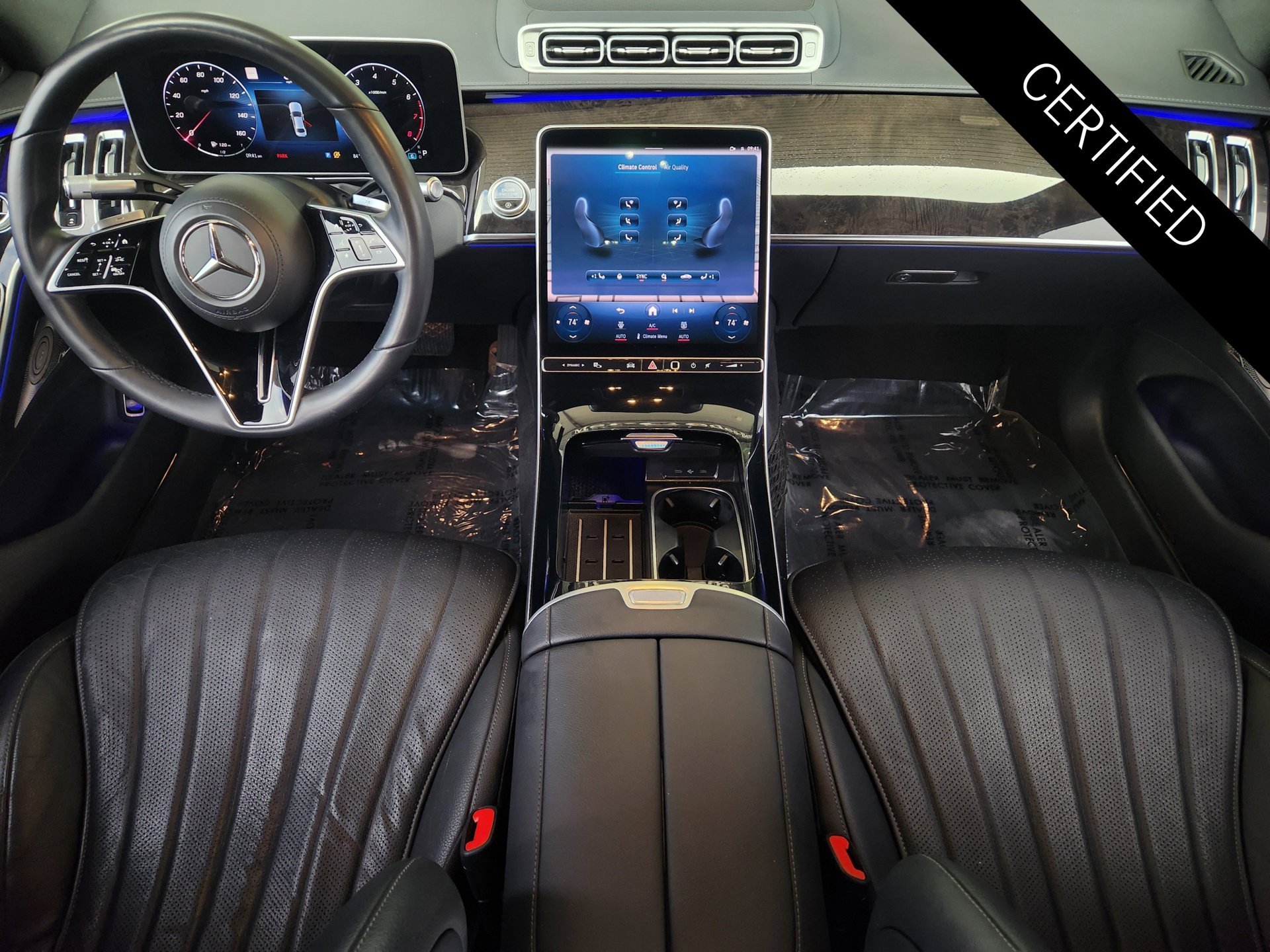 Certified Used 2022 Obsidian Black Metallic Mercedes-Benz S 500 image 2