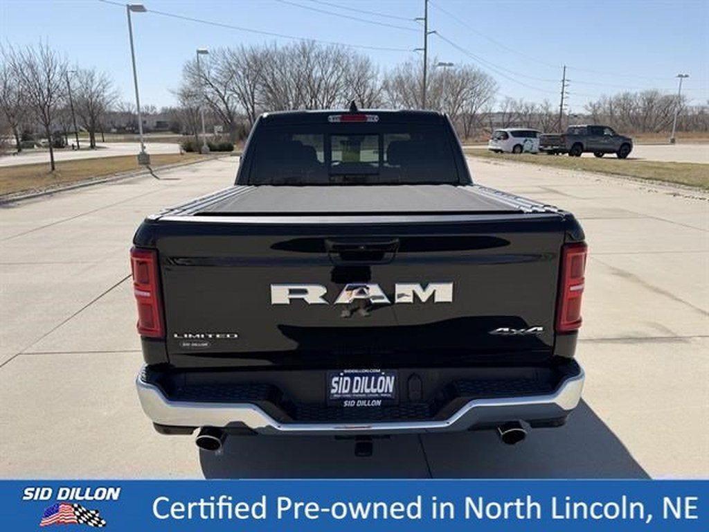 Used 2025 Diamond Black Crystal Pearl Coat Ram Limited Longhorn image 5