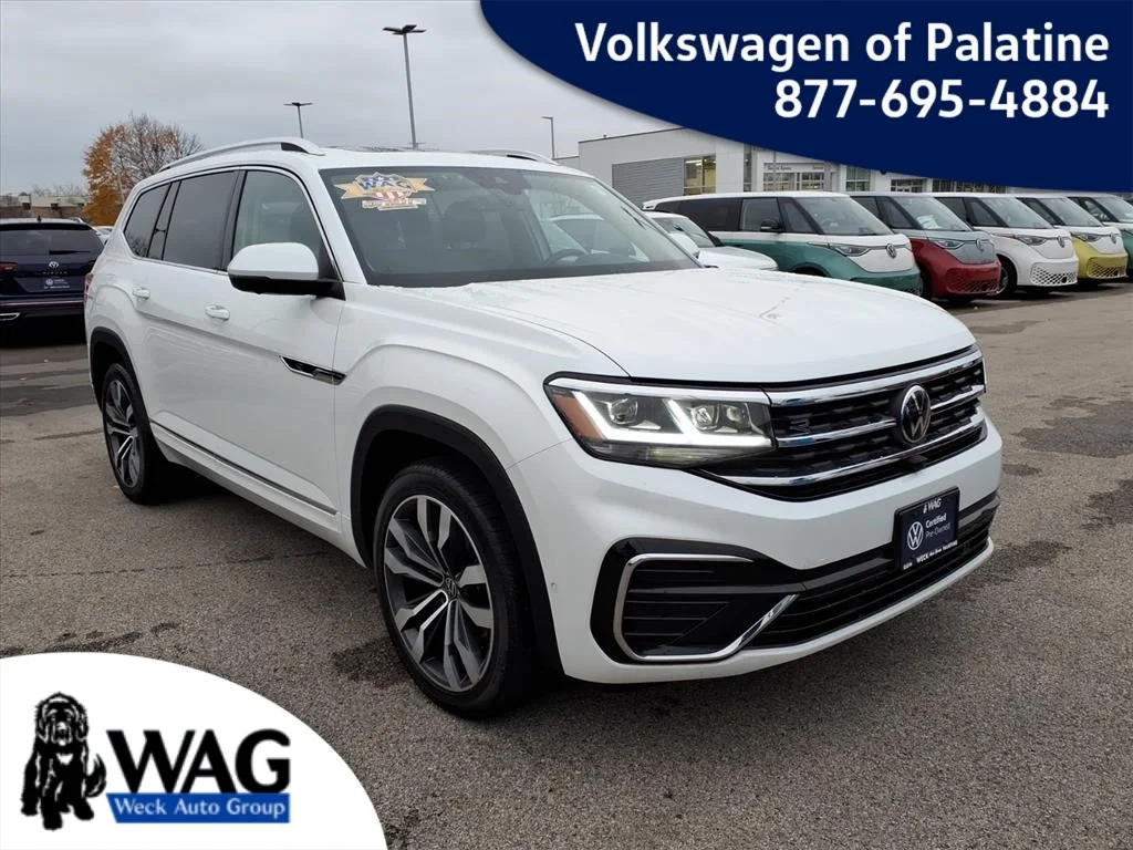 Used 2023 Opal White Pearl (0p0p) Volkswagen V6 SEL Premium R-Line 4Motion image 1