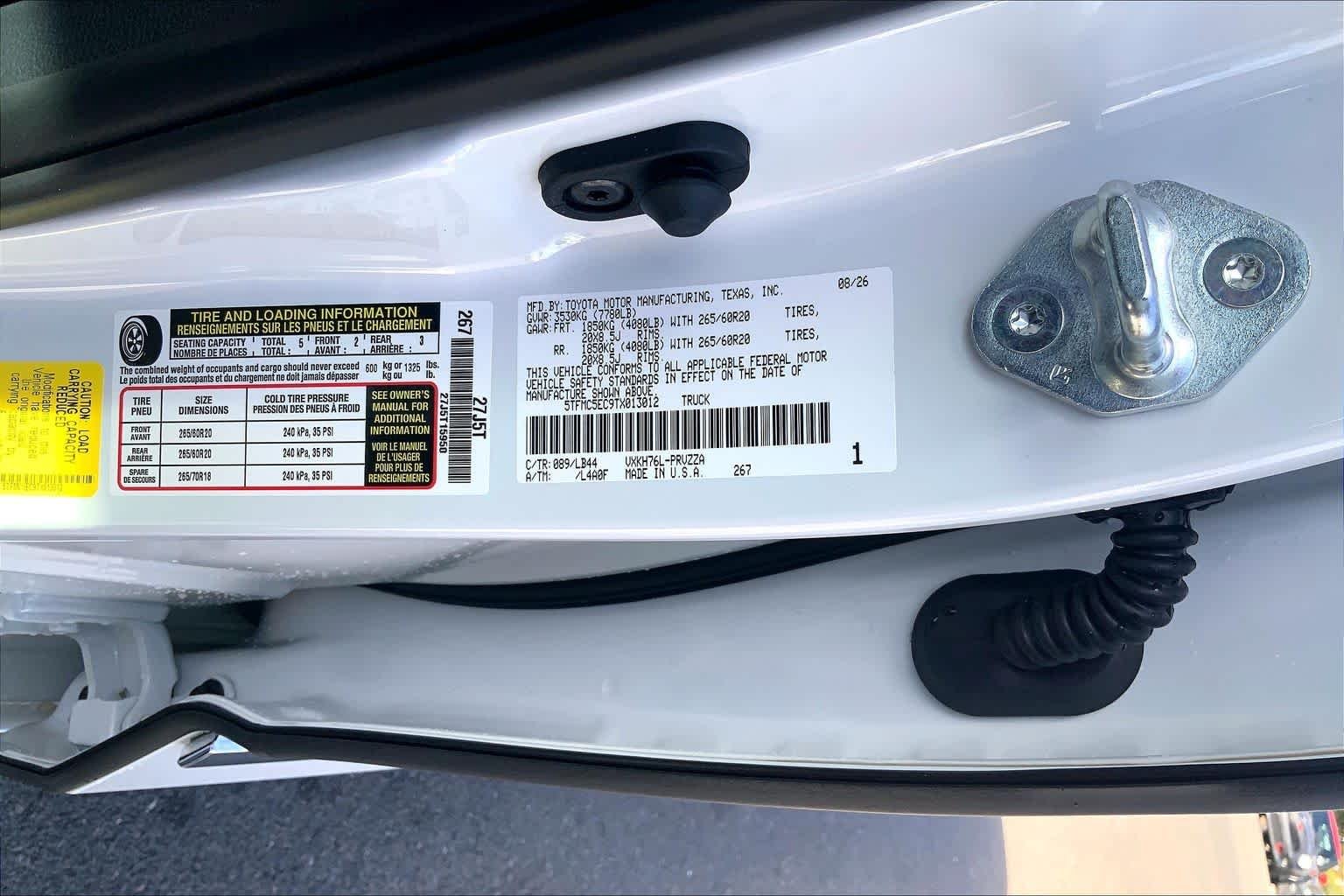 New 2026 Wind Chill Pearl Toyota 1794 Edition i-FORCE MAX image 21