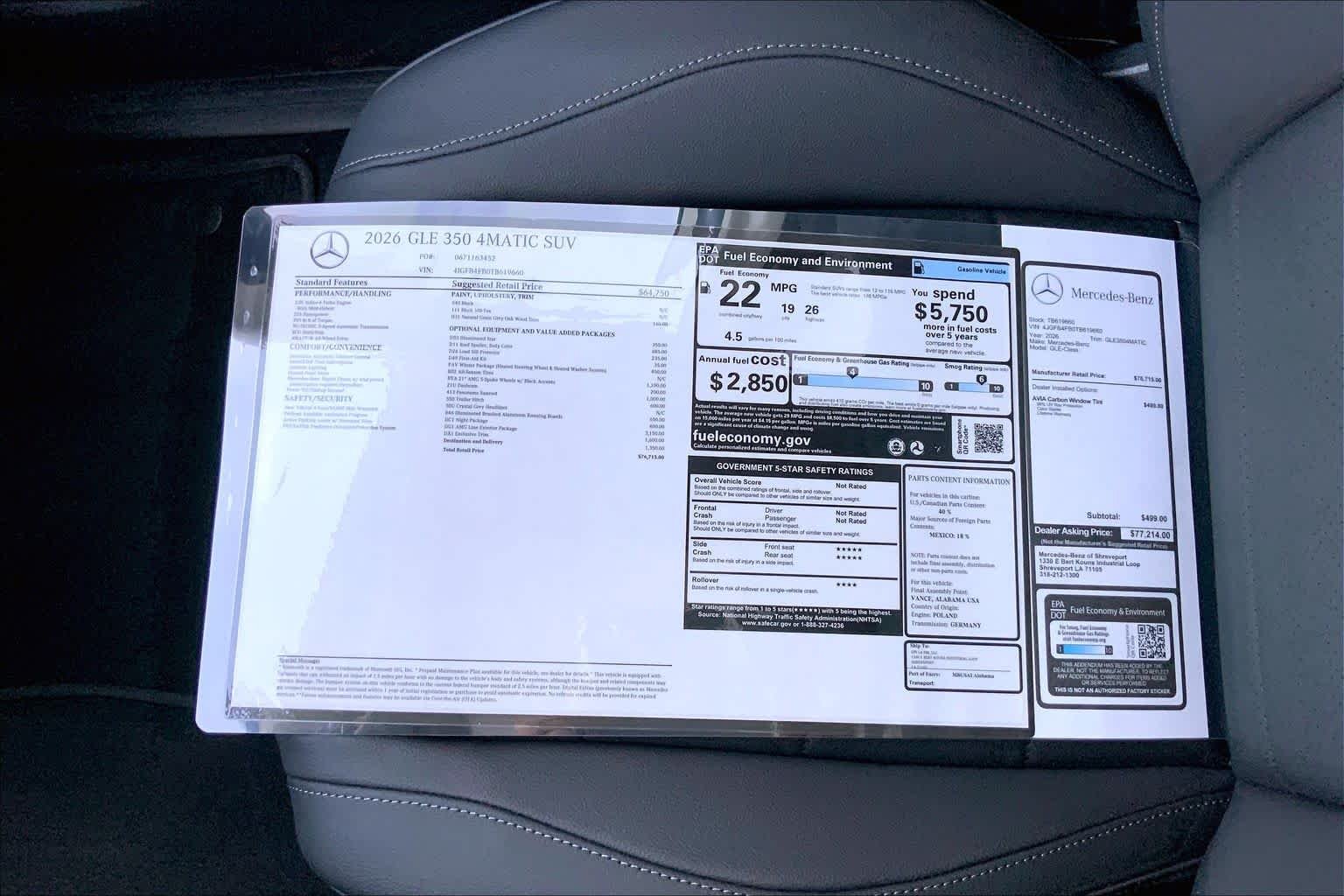 New 2026 Black Mercedes-Benz GLE 350 image 19