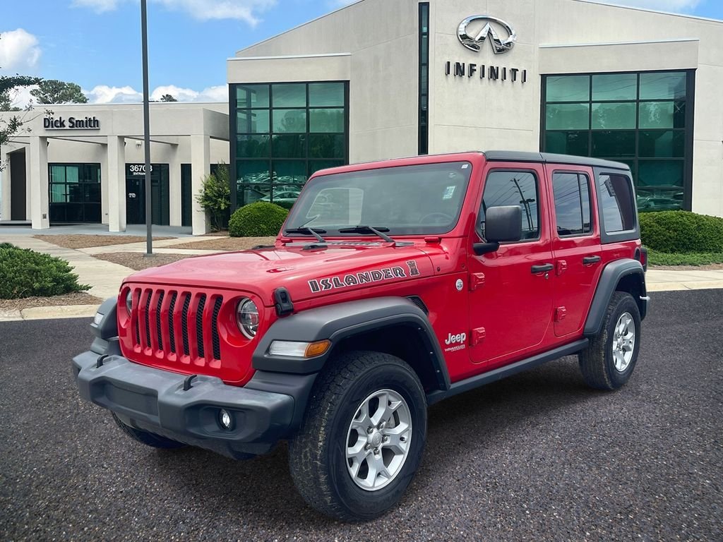 Used 2021 Red Jeep Unlimited Sport image 3