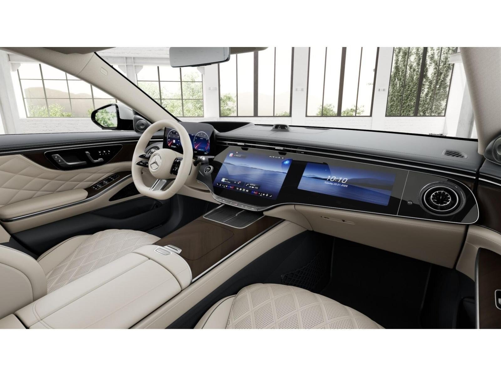 New 2027 MANUFAKTUR Moonlight White Metallic Mercedes-Benz S 580 4D Sedan 4MATIC® image 7