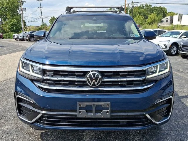 Certified Used 2021 Blue Volkswagen 3.6L V6 SEL R-Line image 2