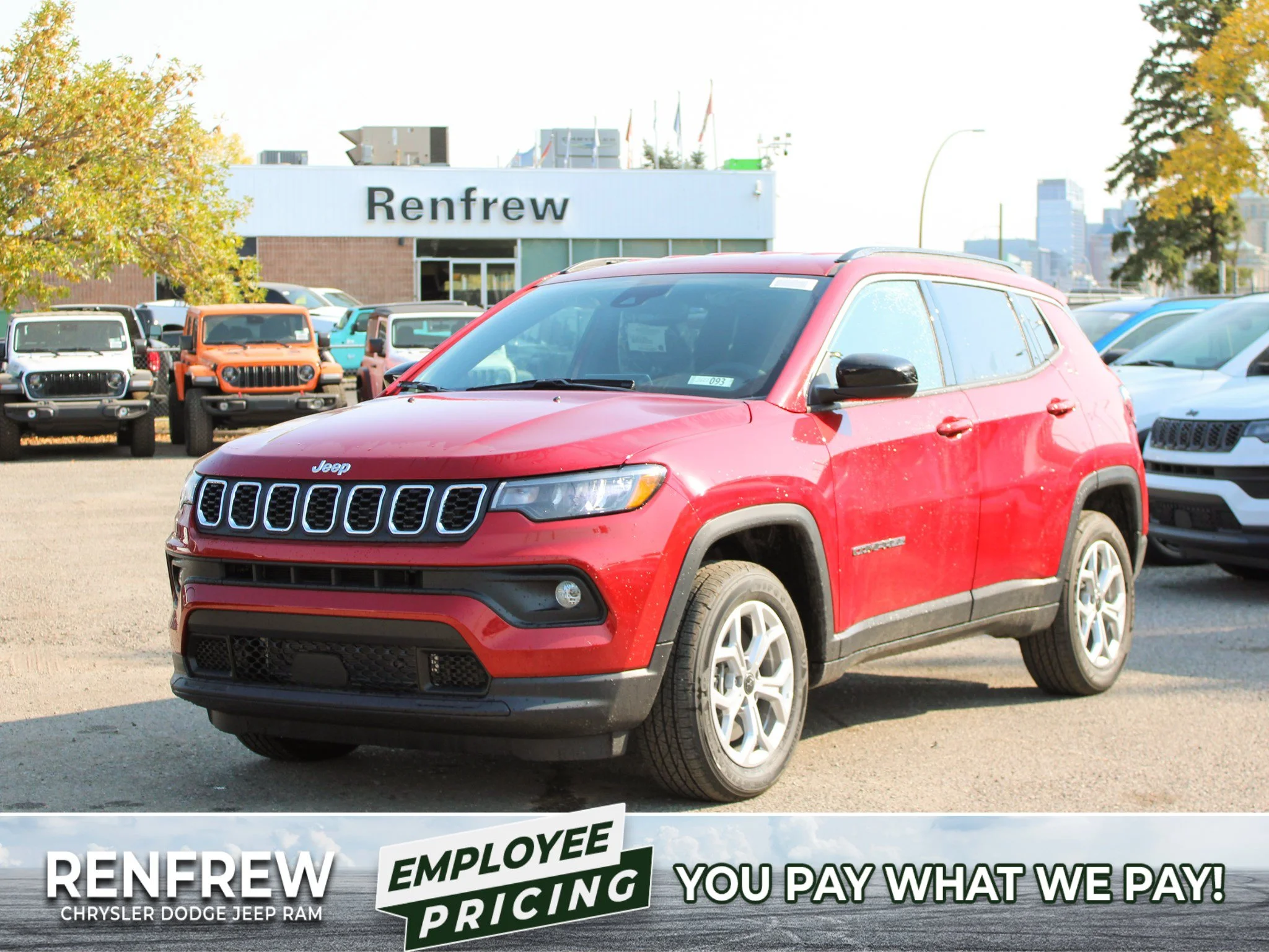 New 2026 Red Jeep North* 4x4, Remote Start, Heated Seats/Wheel, Blind-Spot Monitoring image 1