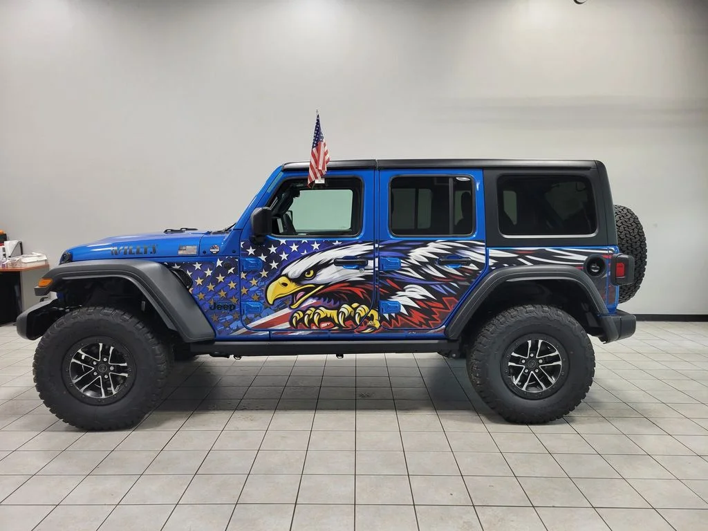 New 2025 Hydro Blue Pearl-Coat Exterior Paint Jeep Willys image 2