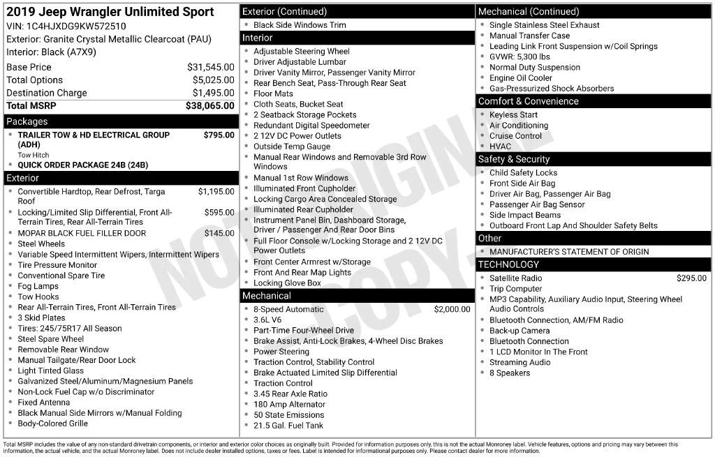 Used 2019 Gray Jeep Unlimited Sport image 2