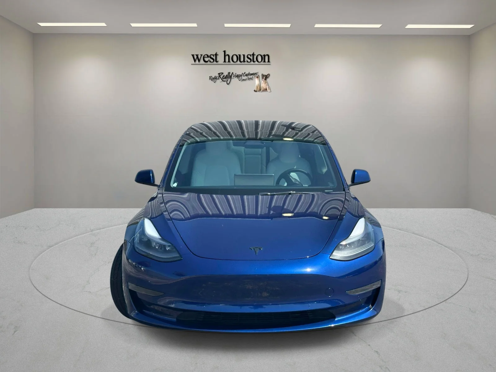 Used 2022 Blue Tesla RWD image 3