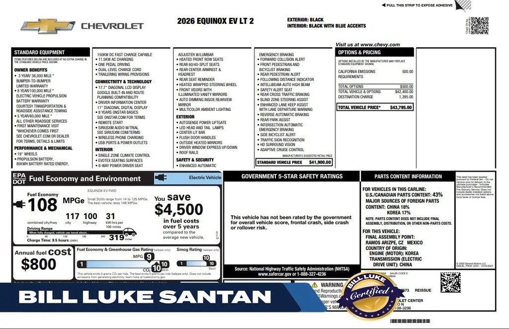 2026 Chevrolet Equinox EV 2LT FWD's photo