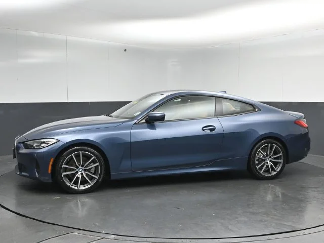 Certified Used 2021 Arctic Race Blue Metallic BMW 430i xDrive image 4