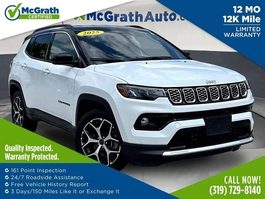Certified Used 2025 White Jeep Limited image 1