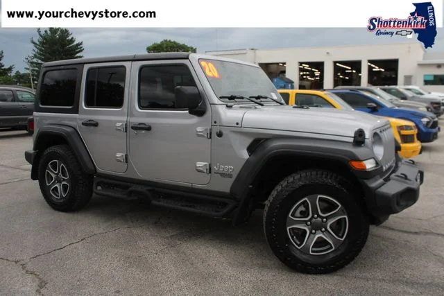 Used 2020 Silver Jeep Unlimited Sport S image 1