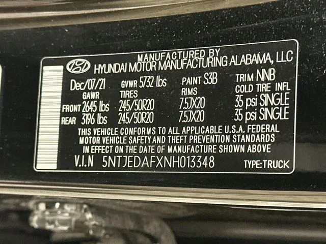 Certified Used 2022 Black Hyundai Limited image 26