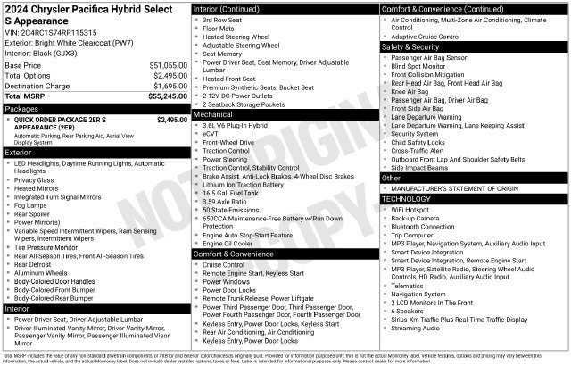 Used 2024 White Chrysler Select S Appearance image 22