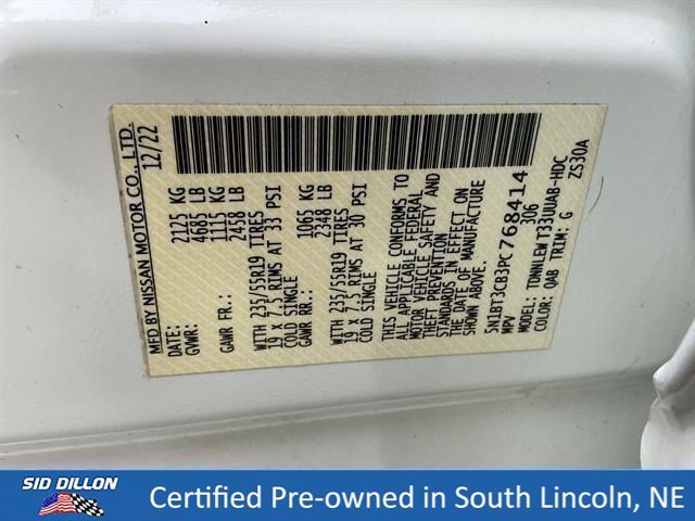 Certified Used 2023 Pearl White Tricoat Nissan SL image 15
