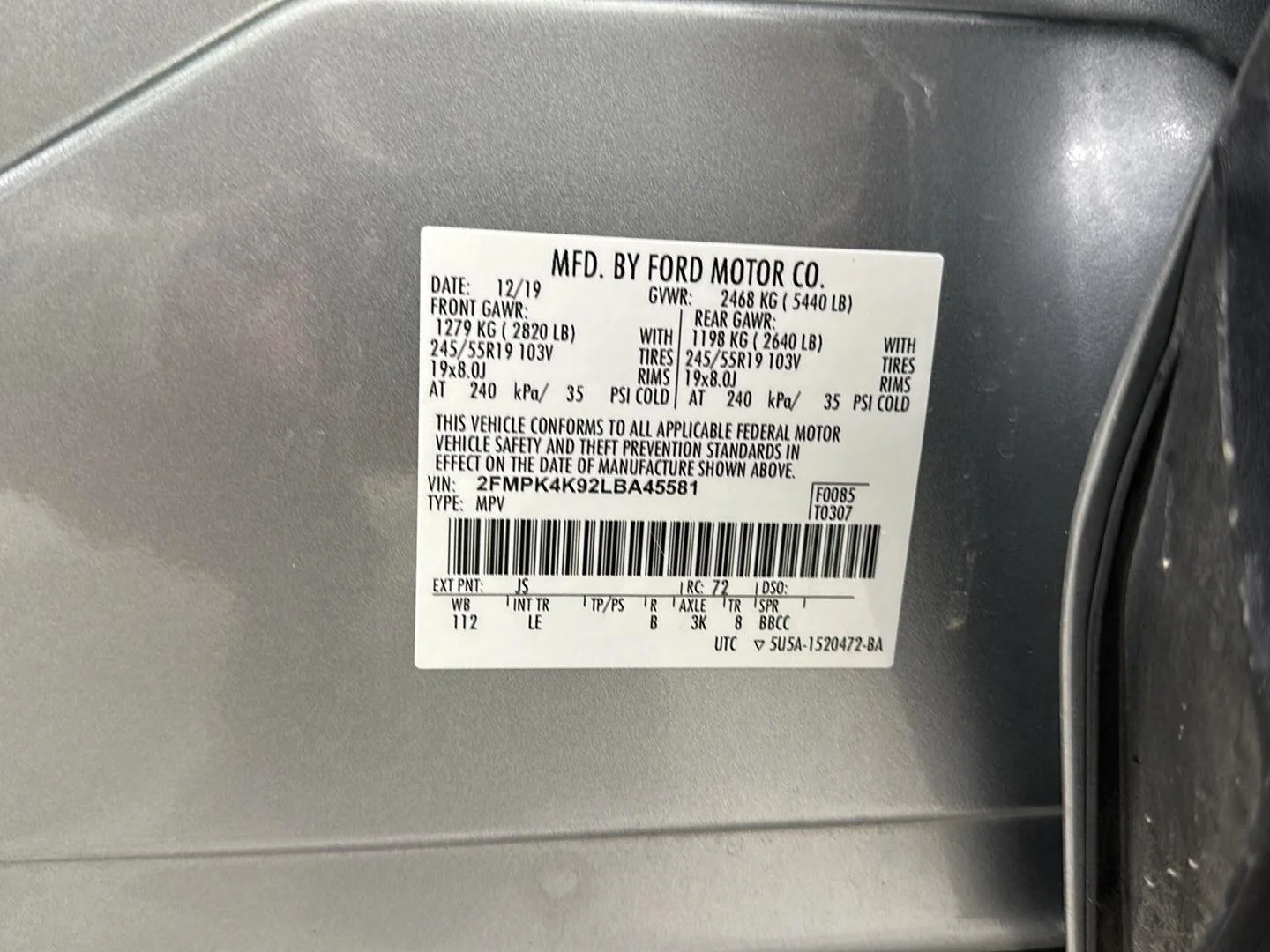 Used 2020 Iconic Silver Metallic Ford Titanium image 31