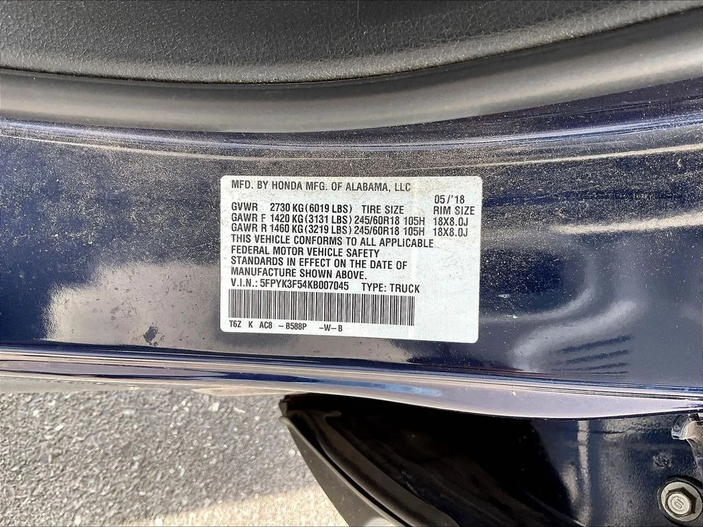 Certified Used 2019 Obsidian Blue Pearl Honda RTL image 23