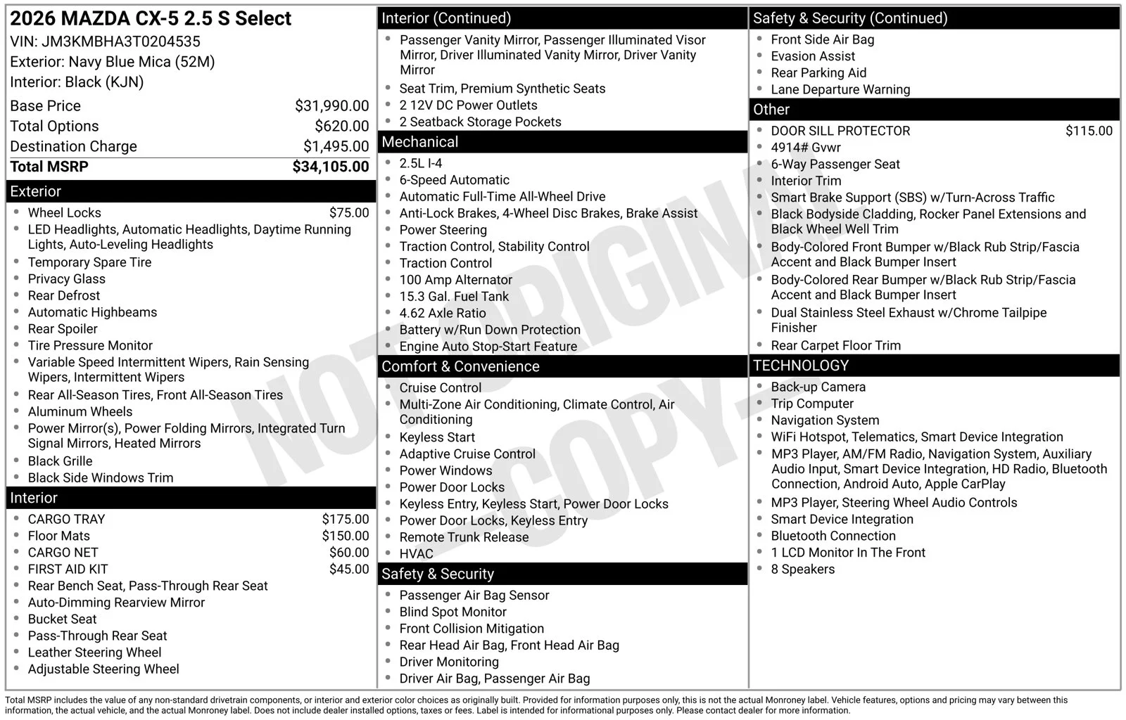 New 2026 Navy Blue Mica Mazda 2.5 S Select image 4