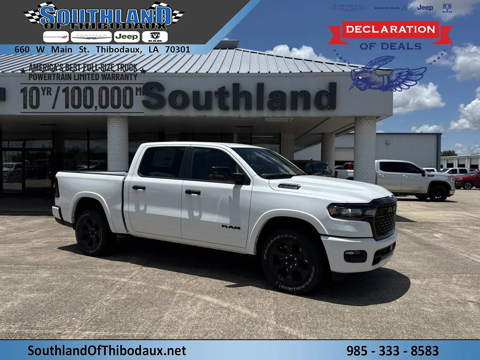 New 2026 Bright White Clear-Coat Exterior Paint RAM Big Horn image 1