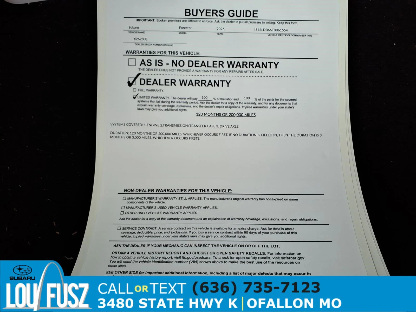 Used 2026 Crystal White Pearl Subaru Premium image 35