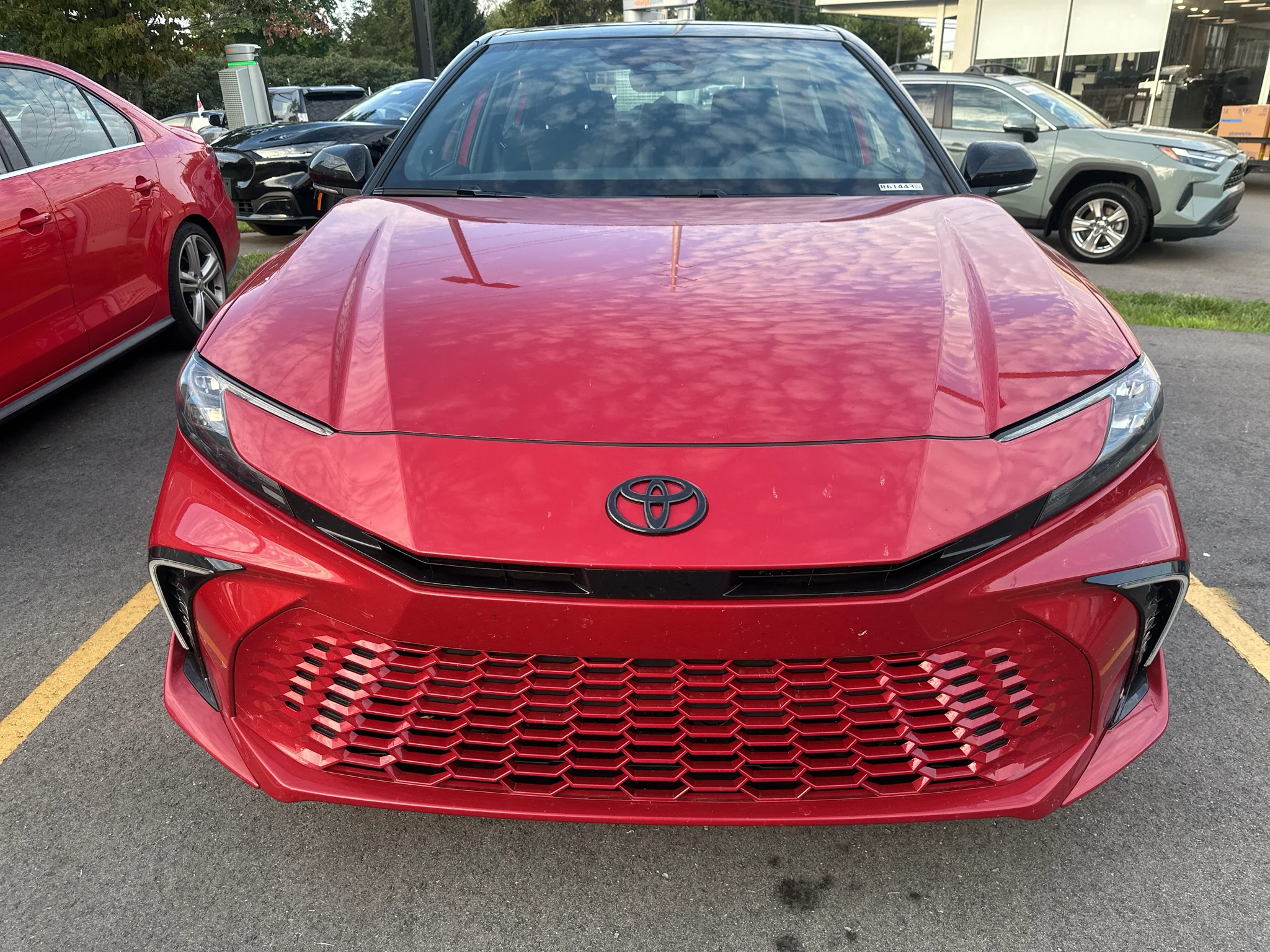 Used 2026 Supersonic Red w/Midnight Black Metallic Roof Toyota XSE image 2