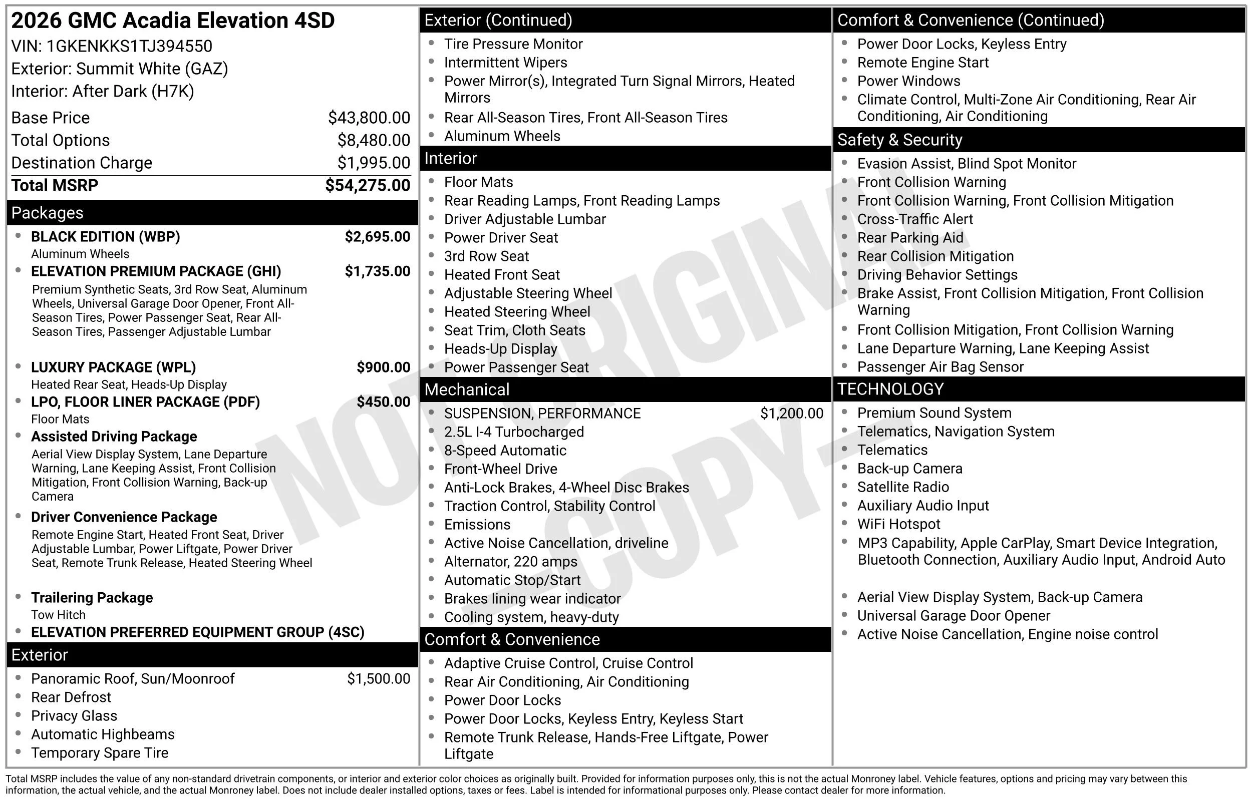 2026 GMC Acadia Elevation - Photo 47