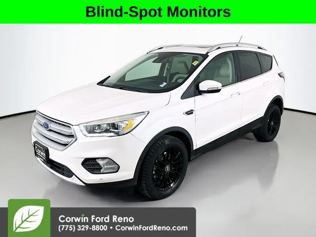 Certified Used 2018 White Platinum Clearcoat Metallic Ford Titanium image 3
