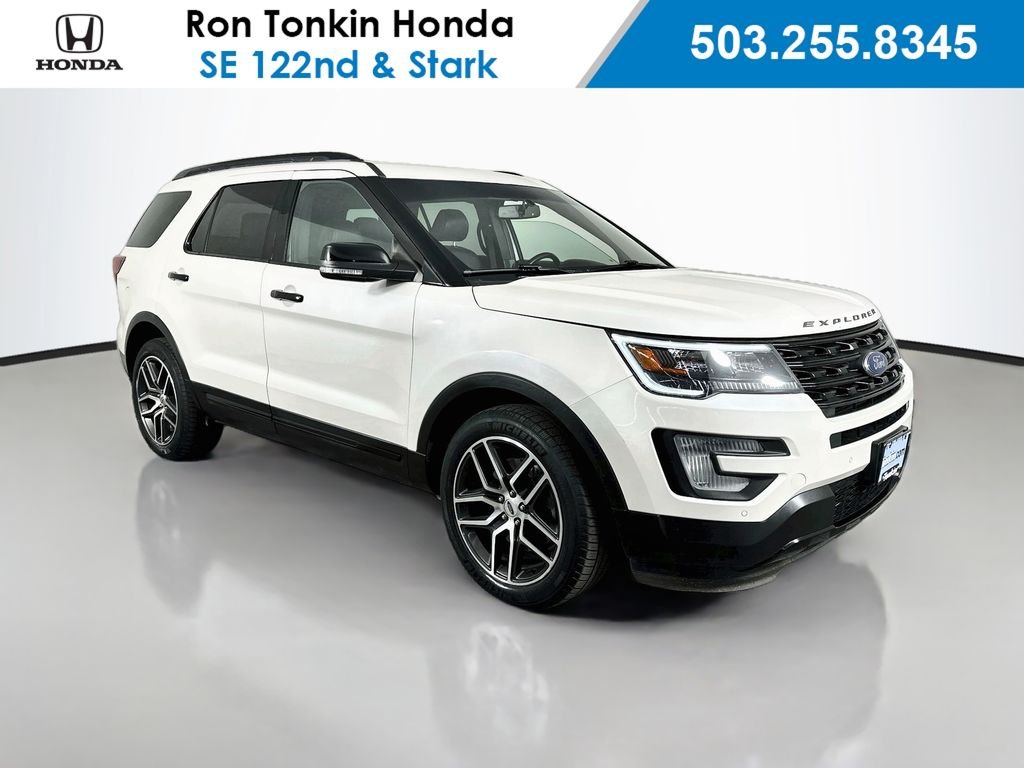 Used 2017 White Platinum Clearcoat Metallic Ford Sport image 1